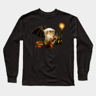 Cute little steampunk owl with sunglasses Long Sleeve T-Shirt